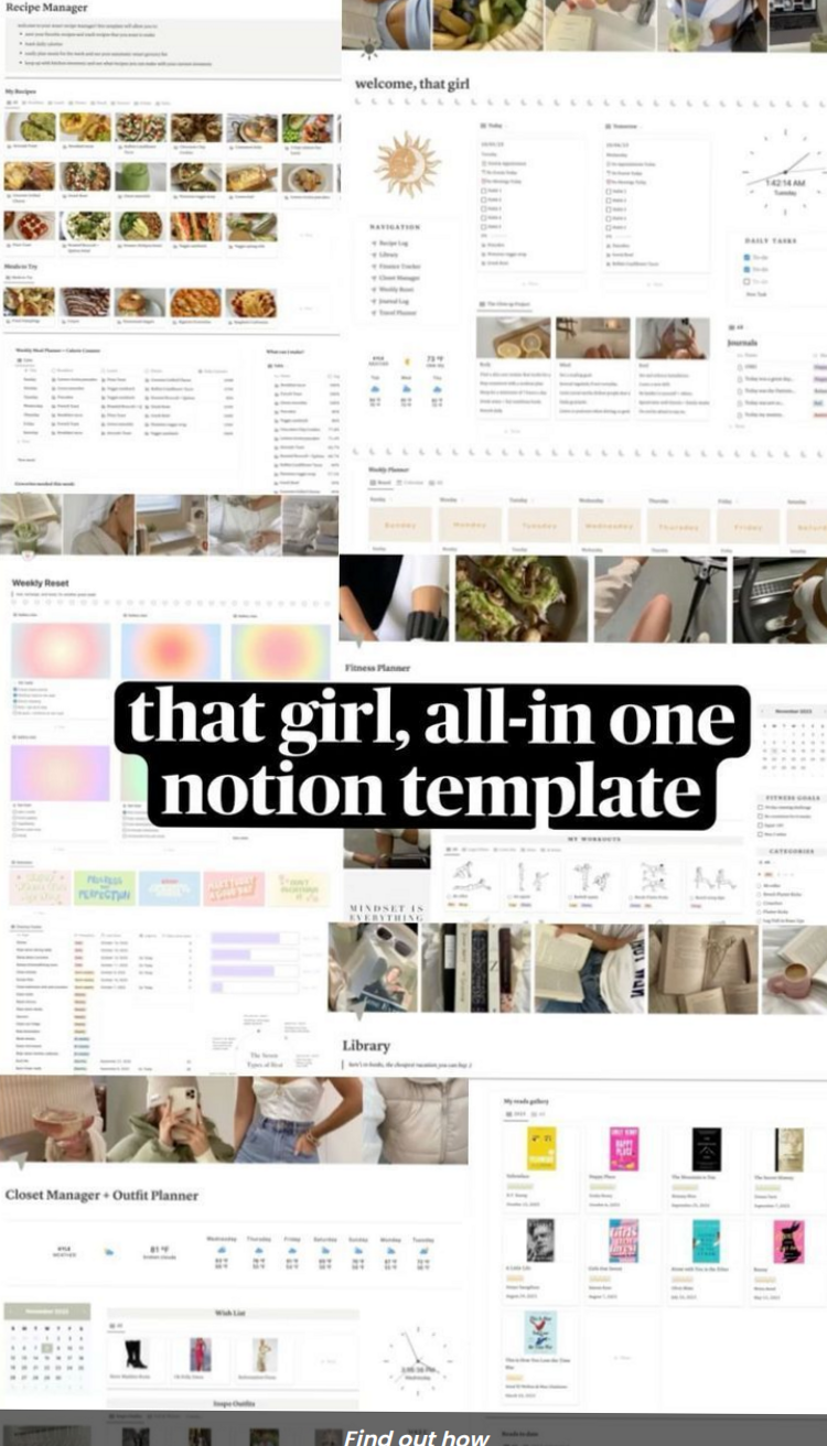 👰 💌 That Girl 2025 Notion Planner — Meal & Fitness Goals! | 2026 efficiency hack