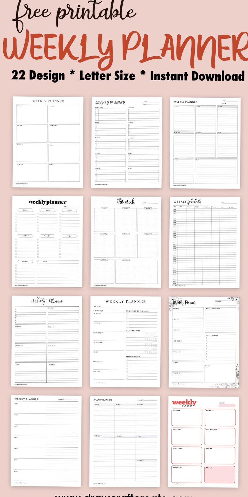 🧘 🍹 

The Secret To Staying Productive And Inspired This Year With Free Weekly Planners