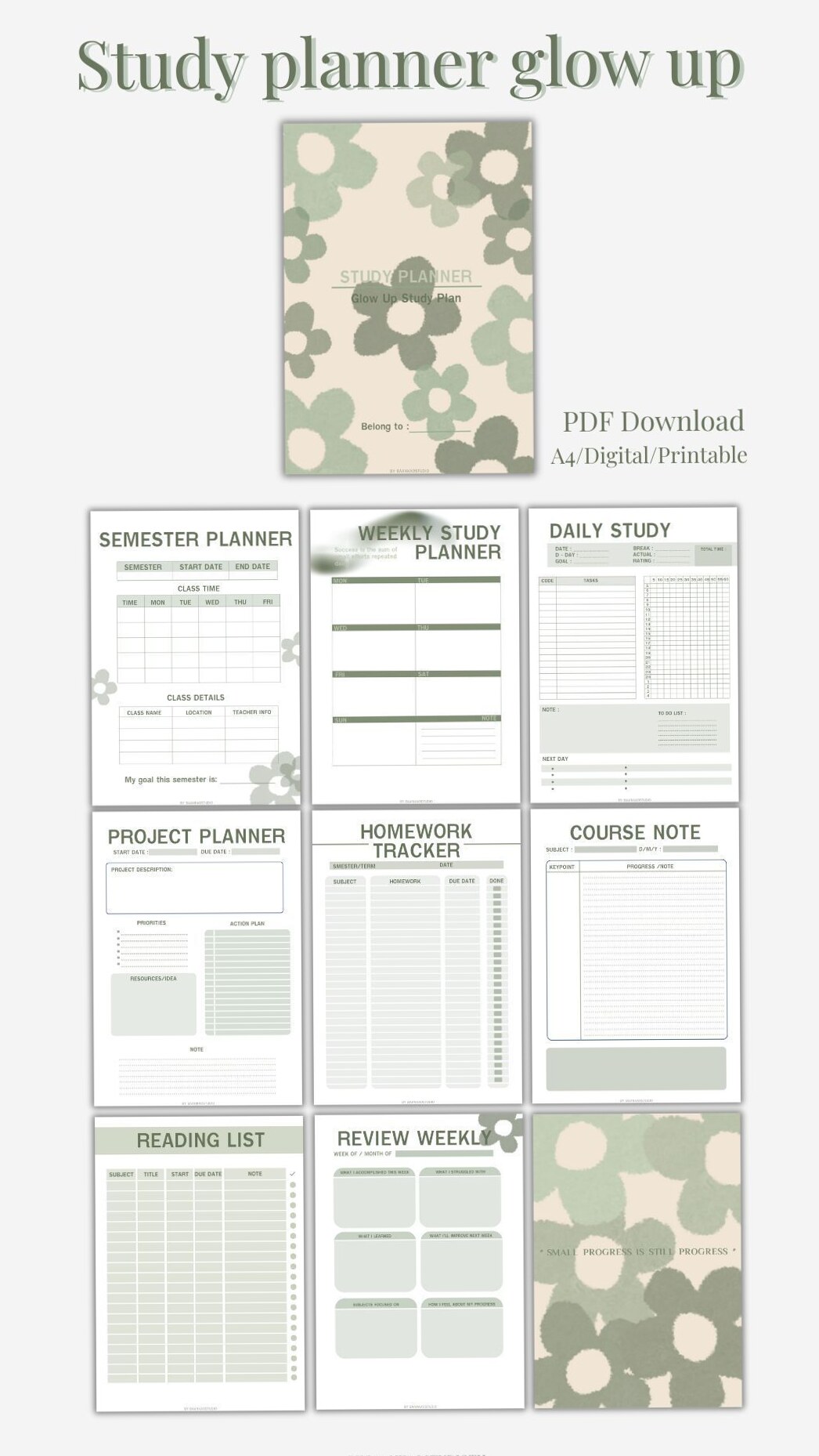 The Secret To Staying Productive And Inspired This Year With Our Minimalist Study Planner 🤍 💌