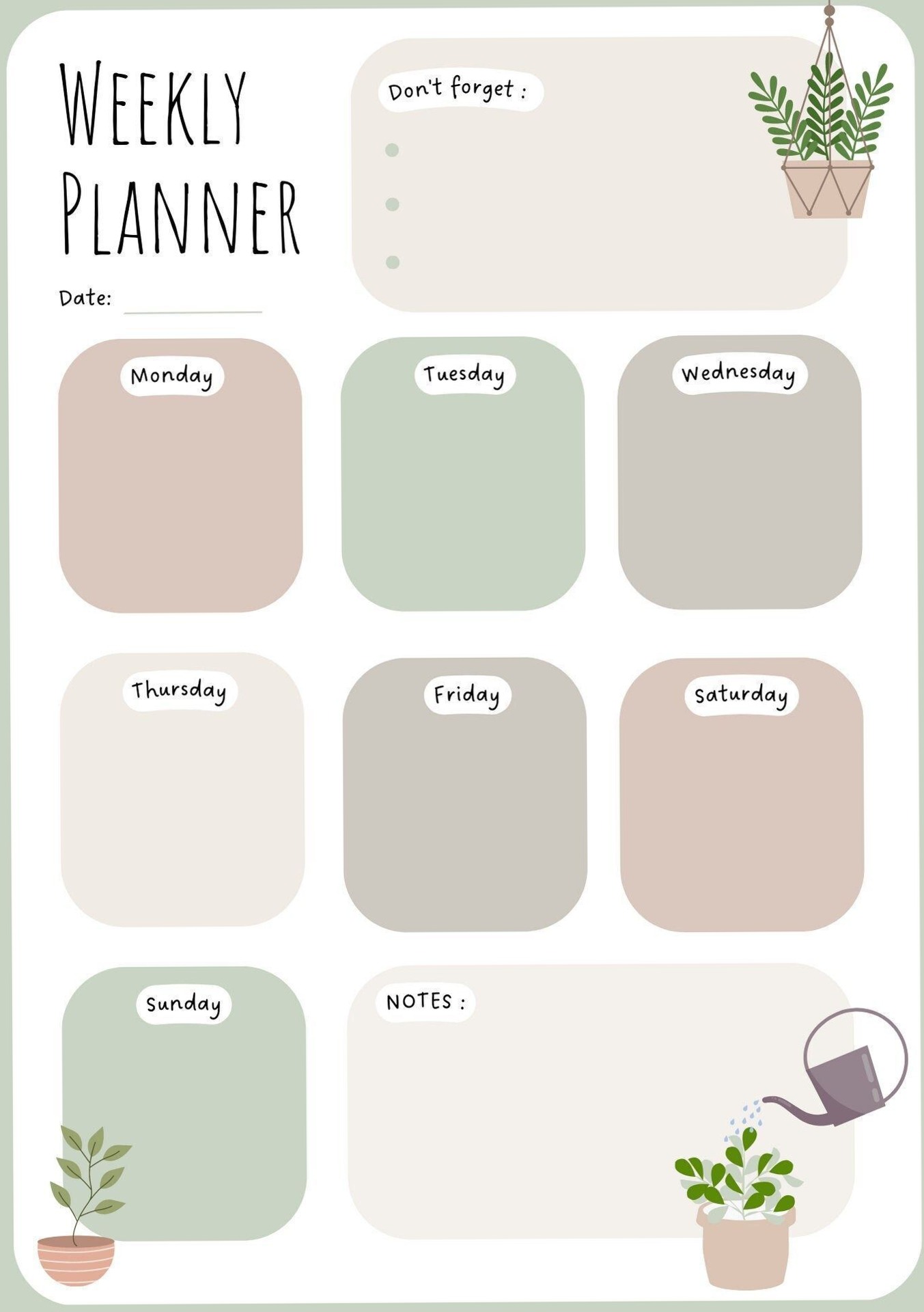 The Ultimate Weekly Planner for Green Thumbs #personalbudgetplanner — 📅 📁 secret to staying productive