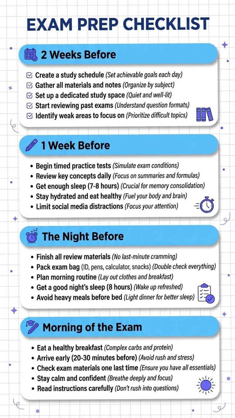 Ultimate Exam Prep Checklist | Proven Study Tips for Students — 📍 🌈 essential planning guide