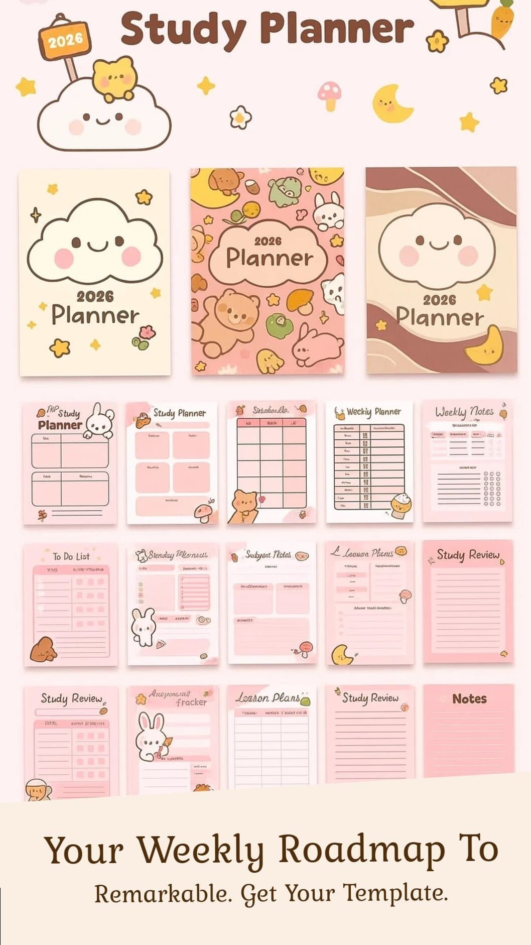 📅 🖇️ Ultimate Study Planner Kit — Charm Meets Productivity | secret to staying productive