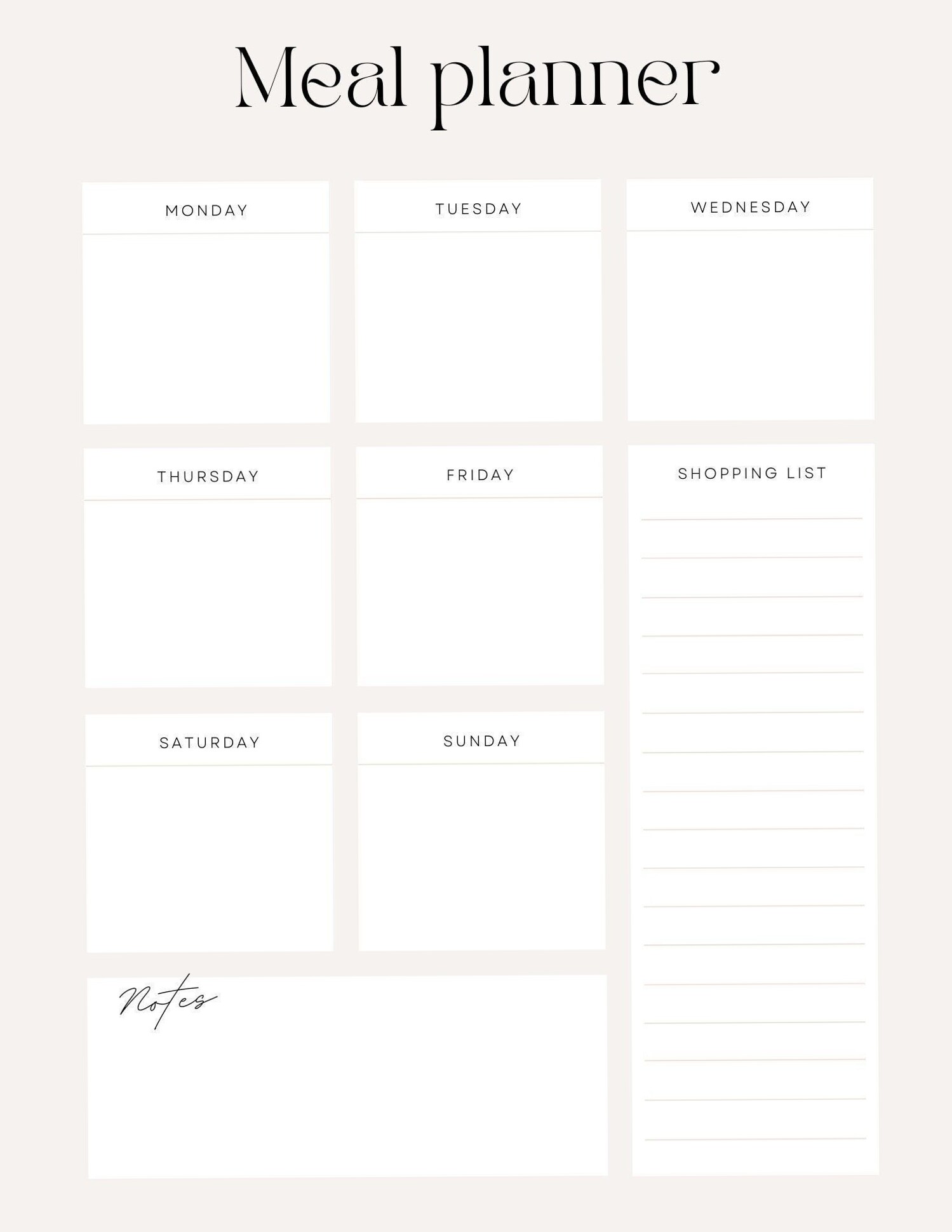 📌 📝 Ultimate Weekly Meal Planner Printable for Efficient Dinner & Meal Prep Scheduling | romanticize your routine