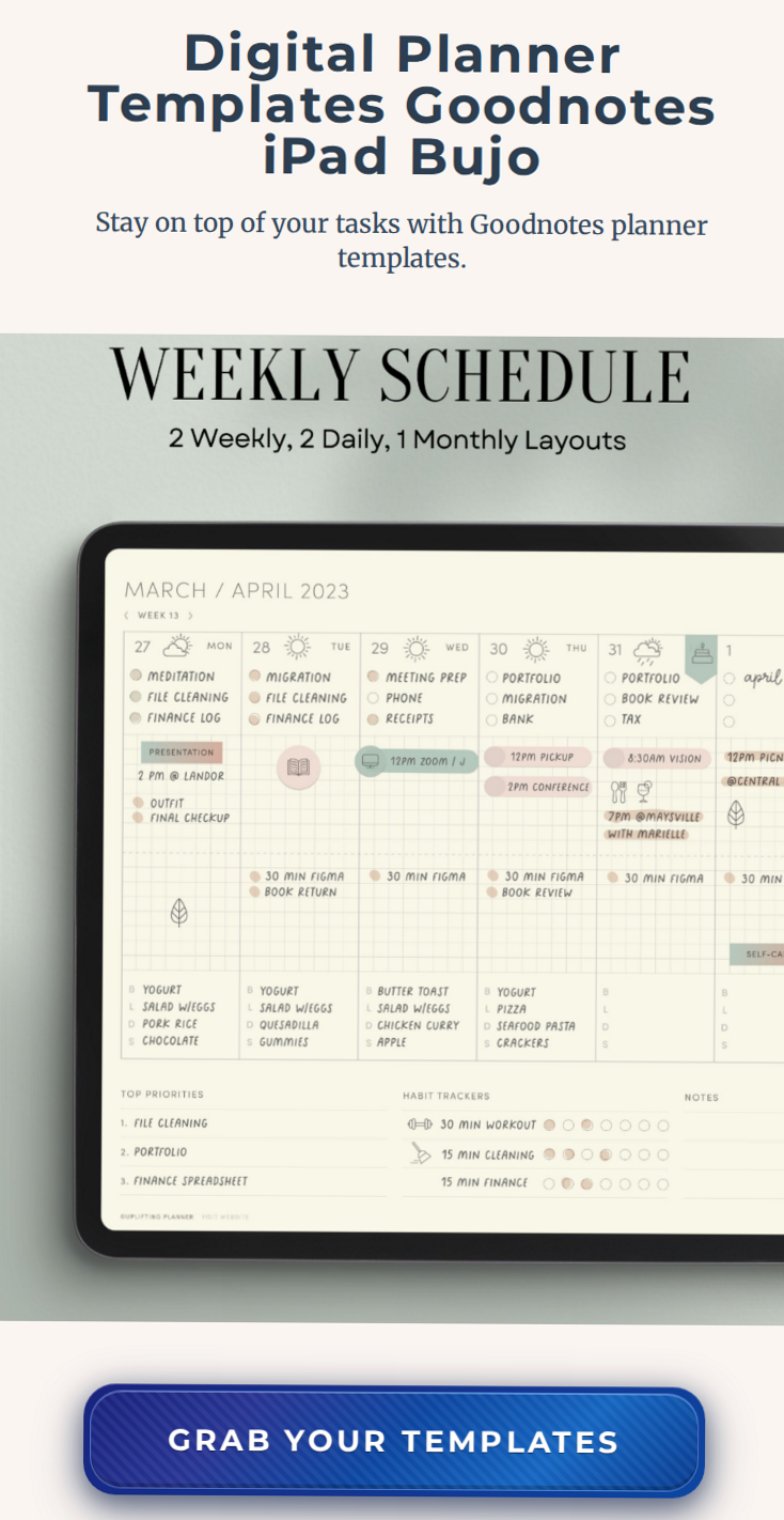☁️ 🕯️ Versatile Digital Planner Templates for Goodnotes & iPad | dream life manifestation