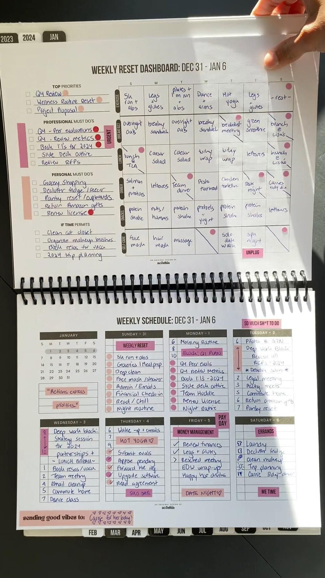 📅 📅 Weekly Goal Planner for Students | Digital Design | secret to staying productive