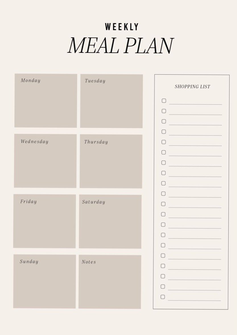 Weekly Meal Plan for Creative Planners & Digital Designers — 🎨 🪄 secret to staying productive