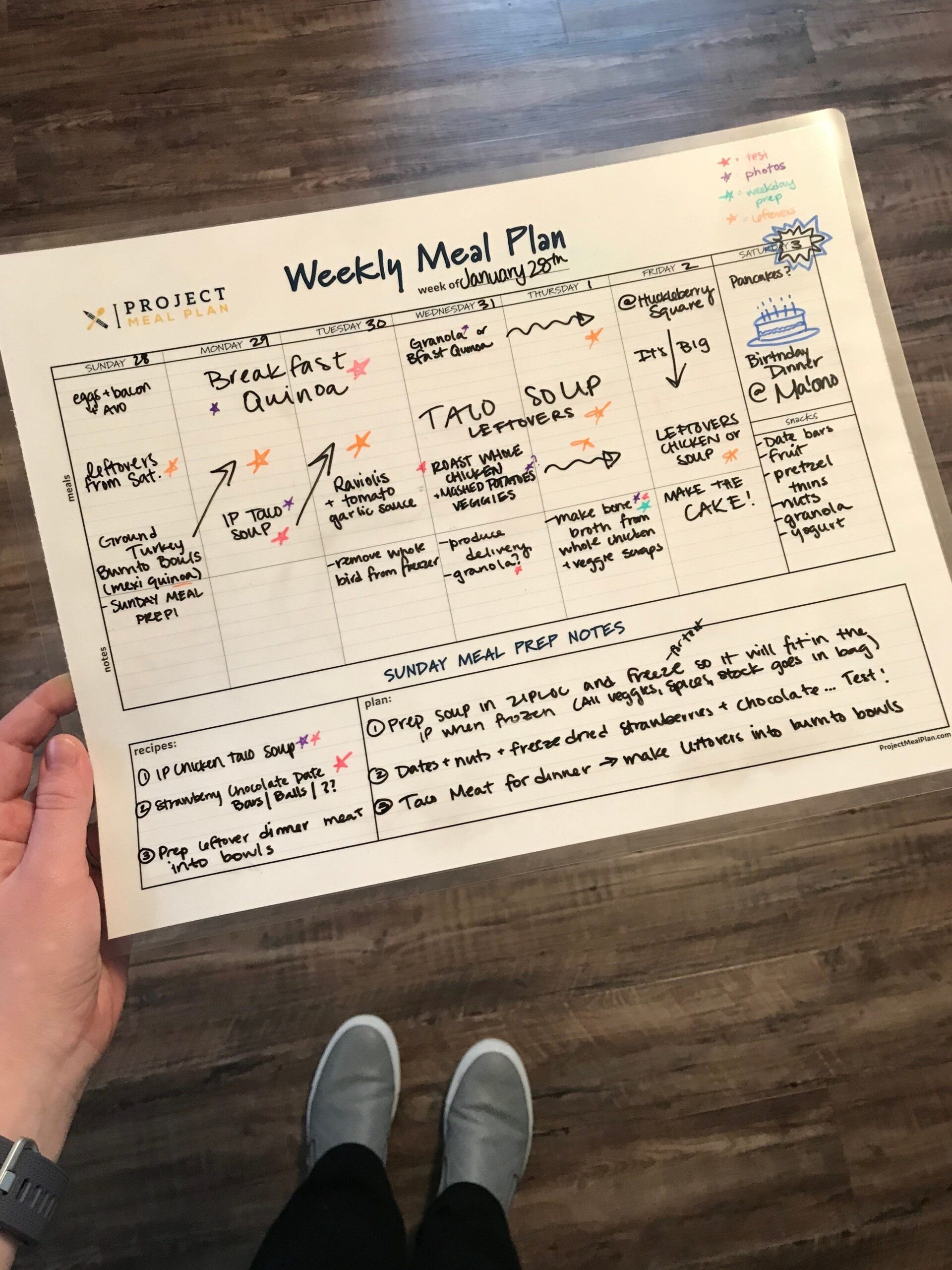 Weekly Meal Plan Printable | Digital Design & Creative Planner Asset — 📊 📝 stay inspired all year long