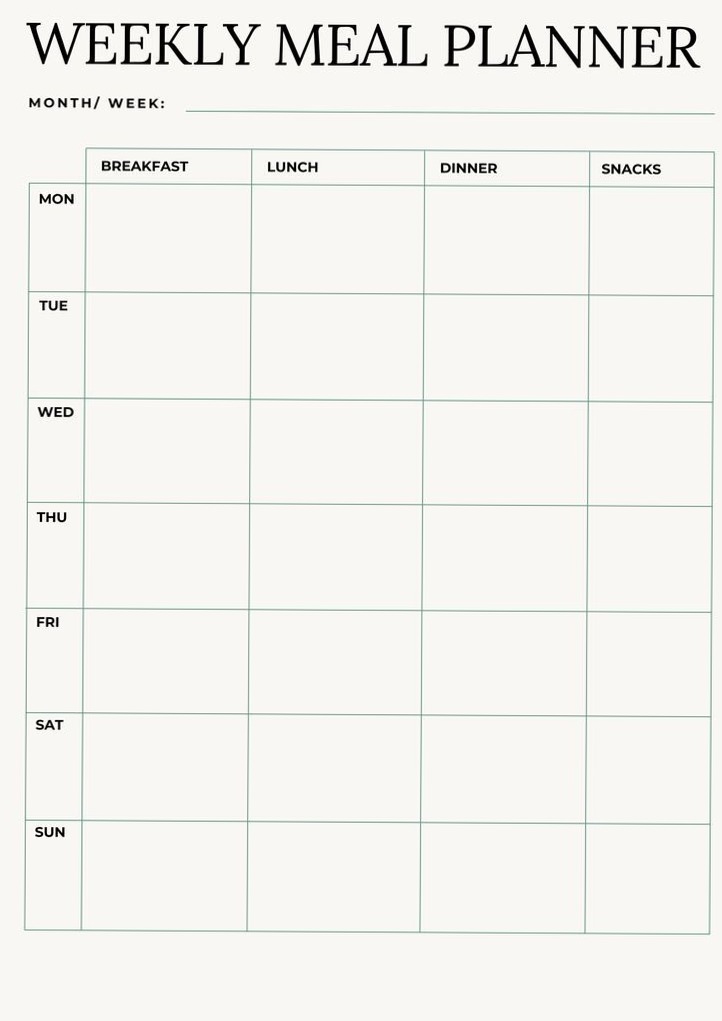 Weekly Meal Planner | Digital Design & Creative Assets — 📌 📅 stay inspired all year long
