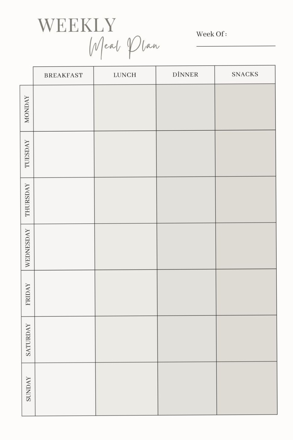 Weekly Meal Planner Printable #dayplannerprintable #goal272 — 💌 🌸 romanticize your routine