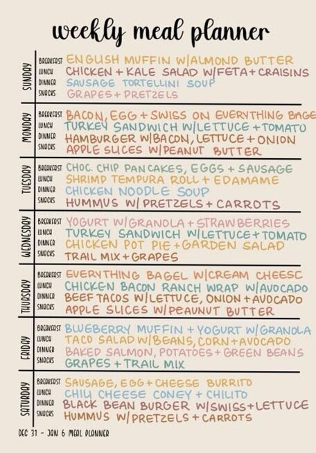 💍 👰 Weekly Meal Planner & Self Care Journal 2024 | Kat Tegs Designs | dream life manifestation