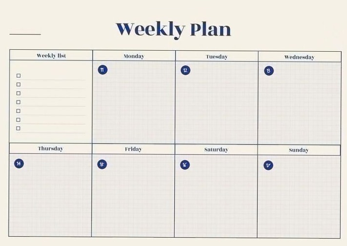 ☁️ 🎀 Weekly Plan Schedule 1334 — Digital Planner Layout | dream life manifestation