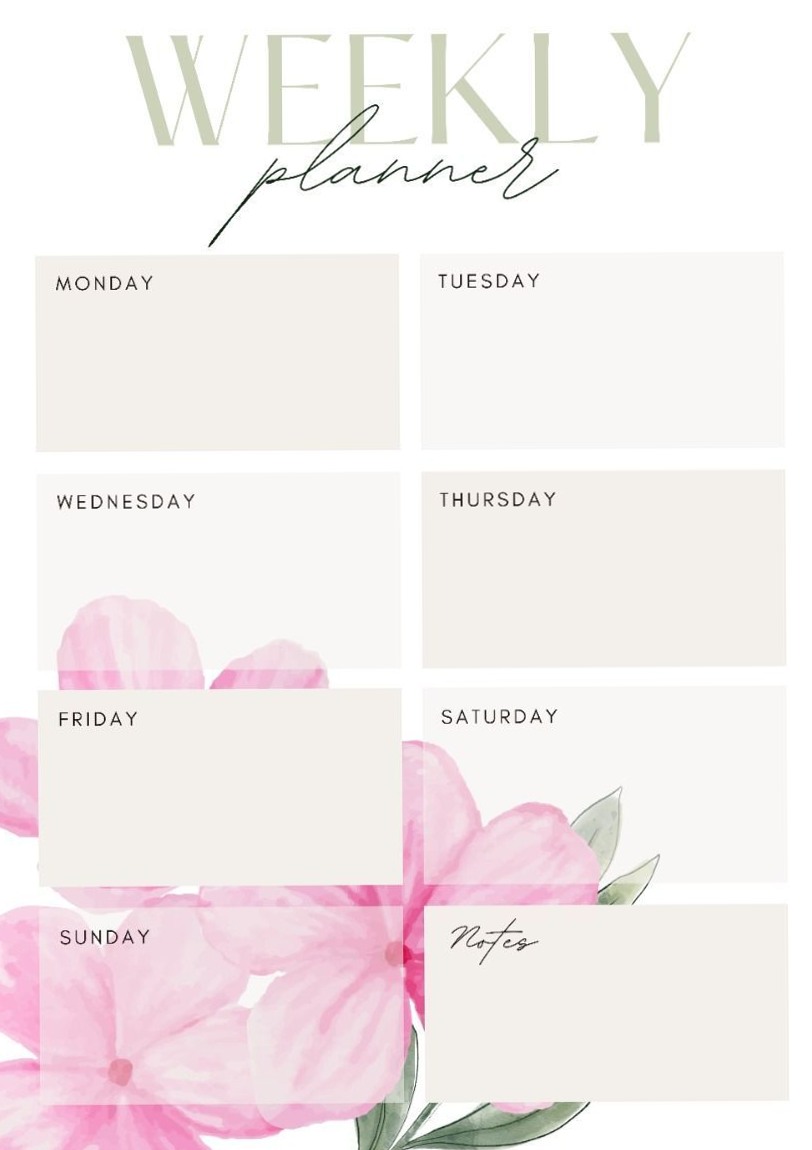 Weekly Planner 804 | Digital Design & Creative Planning Tool — 🕯️ 🤍 dream life manifestation