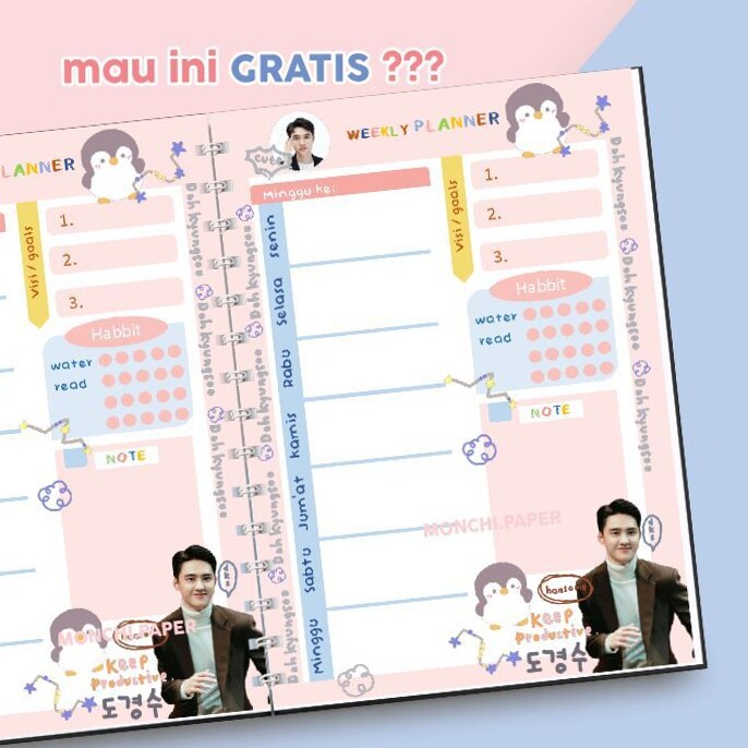 Weekly Planner — Kpop Do Kyungsoo Theme — 🤍 🌿 dream life manifestation