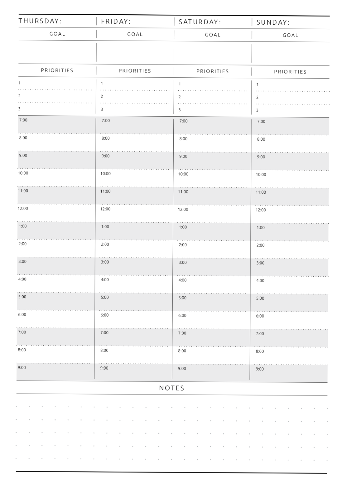 📍 🎨 Weekly Planner — Original Style — Undated | stay inspired all year long