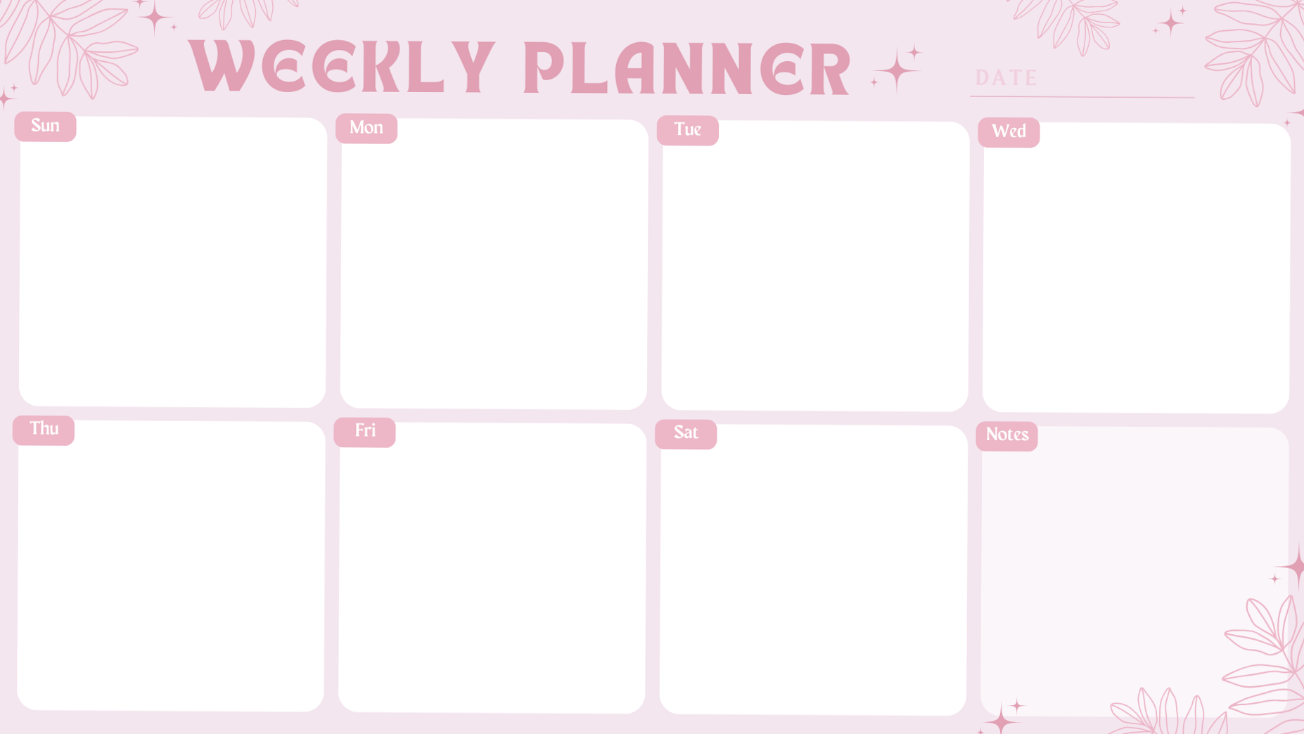 Weekly Planner Template for Daily Reflections — 🌈 🪄 secret to staying productive