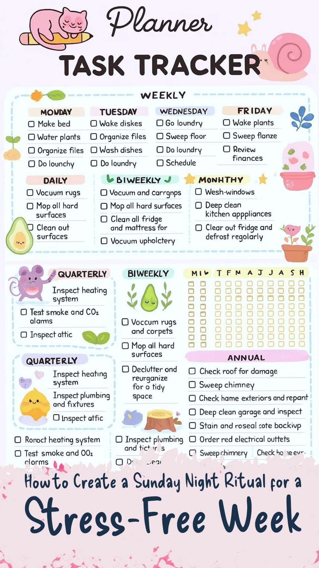 🕯️ 🤍 Weekly Task Journal for Personal Growth & Creativity | stay inspired all year long