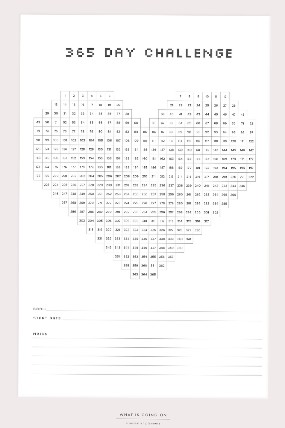 Year-Long Planning: 365-Day Challenge + 52-Week Calendar Printable — 🎀 🤍 stay inspired all year long