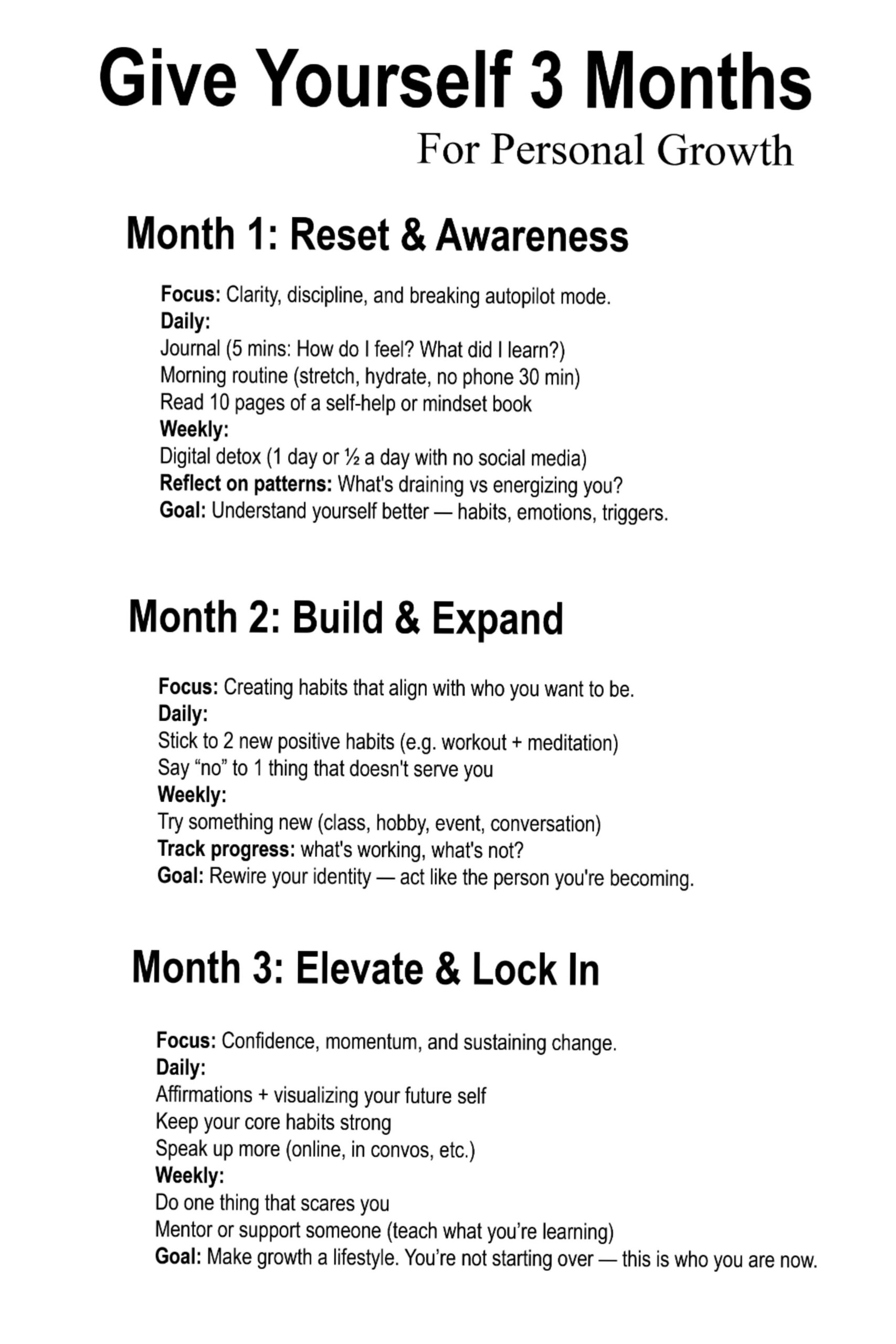 Your 3-Month Personal Growth Plan: Reset, Rebuild, & Rise Into Your Best Self — ✨ 🌿 stay inspired all year long