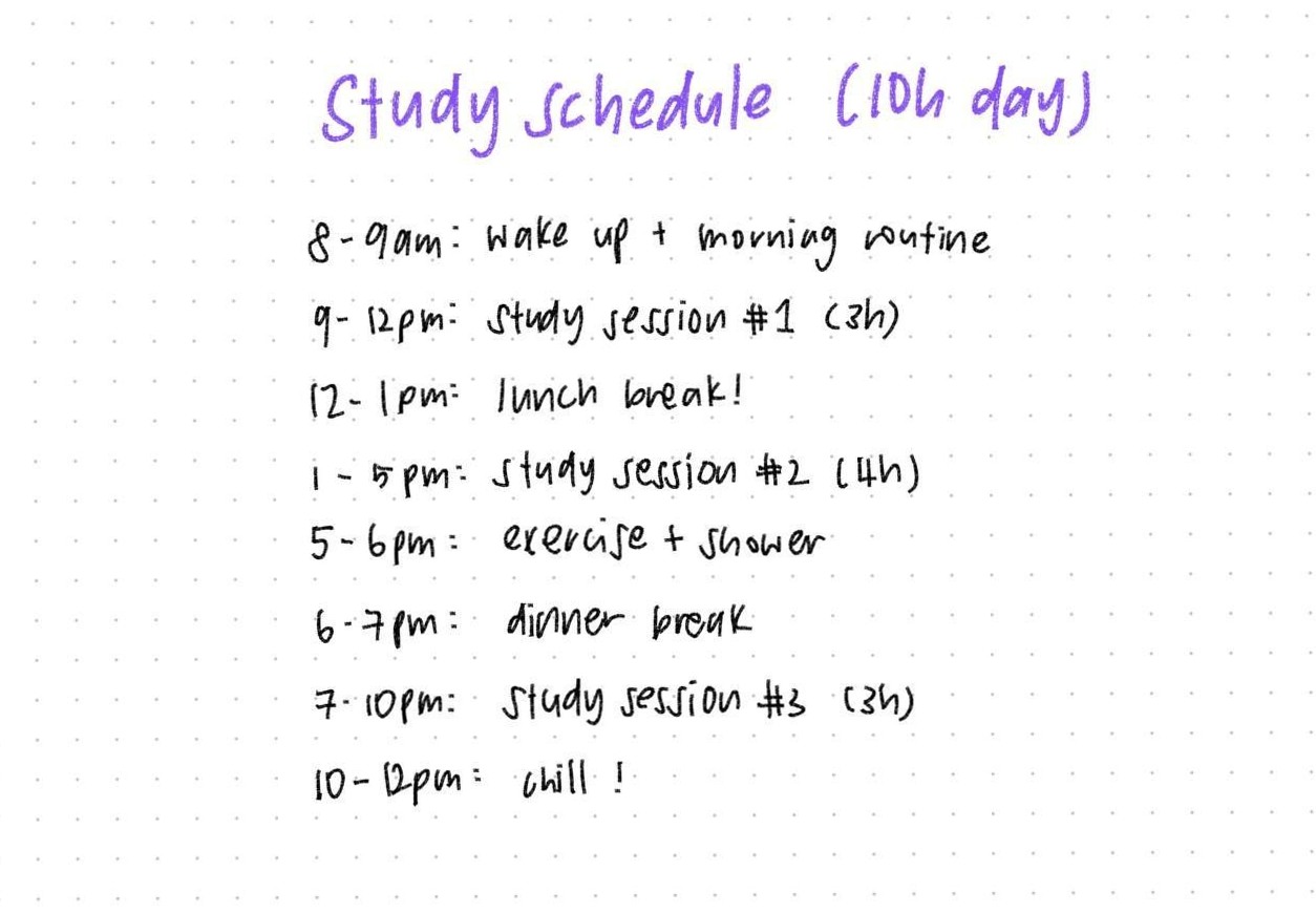 📍 🎨 10-Hour Study Schedule to Ace Exams | Digital Planner Layout | romanticize your routine