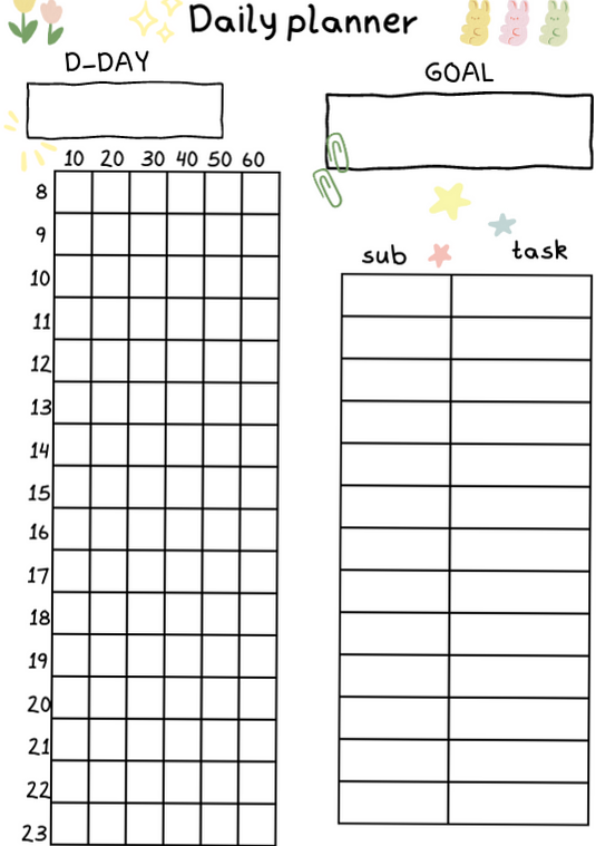 10 Min Korean Study Planner 📝 — 🌿 🎀 stay inspired all year long