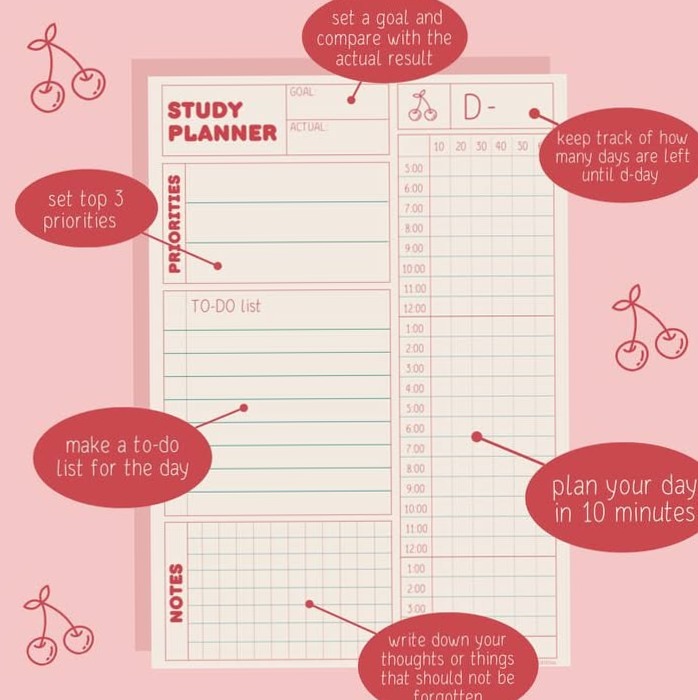 ☁️ 🕯️ 10-Minute Study Planner | Digital Design & Creative Assets | stay inspired all year long