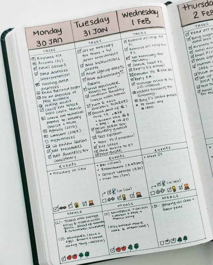 🖌️ 💎 10 Unique Bullet Journal Daily Layout Ideas | romanticize your routine