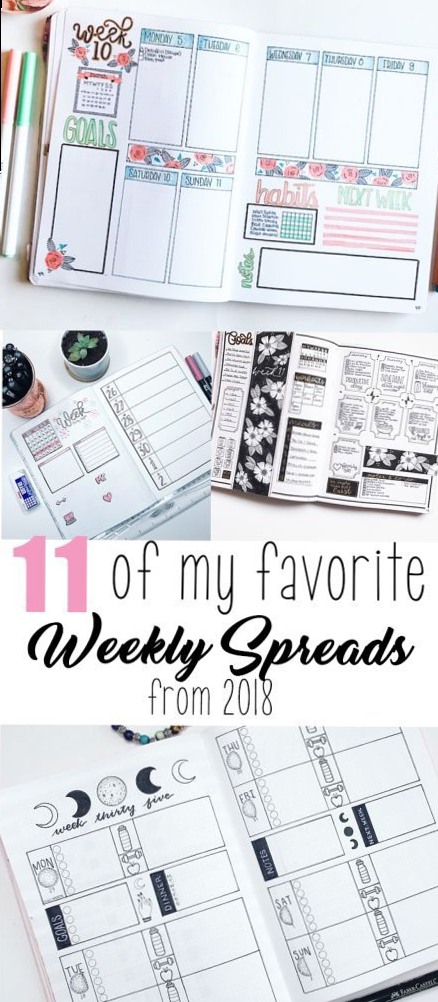 11 Weekly Spreads I Love for Creative Planning — 🎨 🎨 secret to staying productive
