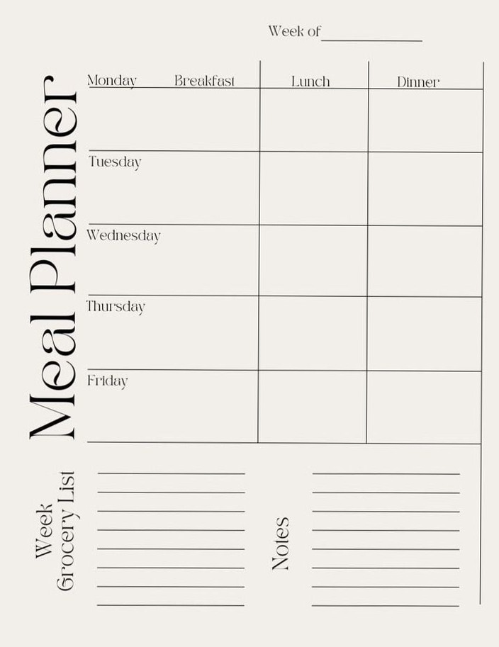 💎 📍 12-Week Meal Planner | Digital Design | Creative Planner Asset | secret to staying productive