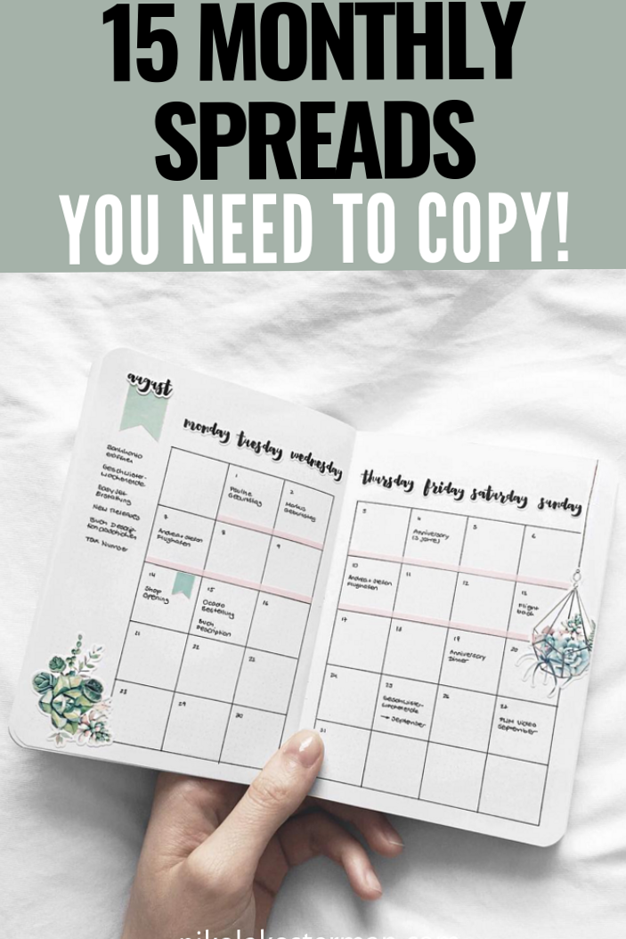 15 Creative Monthly Bullet Journal Spreads for Digital Design — 💎 📍 romanticize your routine