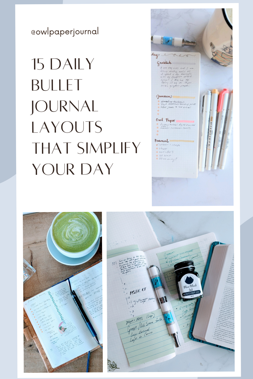 🤍 🎀 15 Daily Bullet Journal Layouts for Every Style | stay inspired all year long