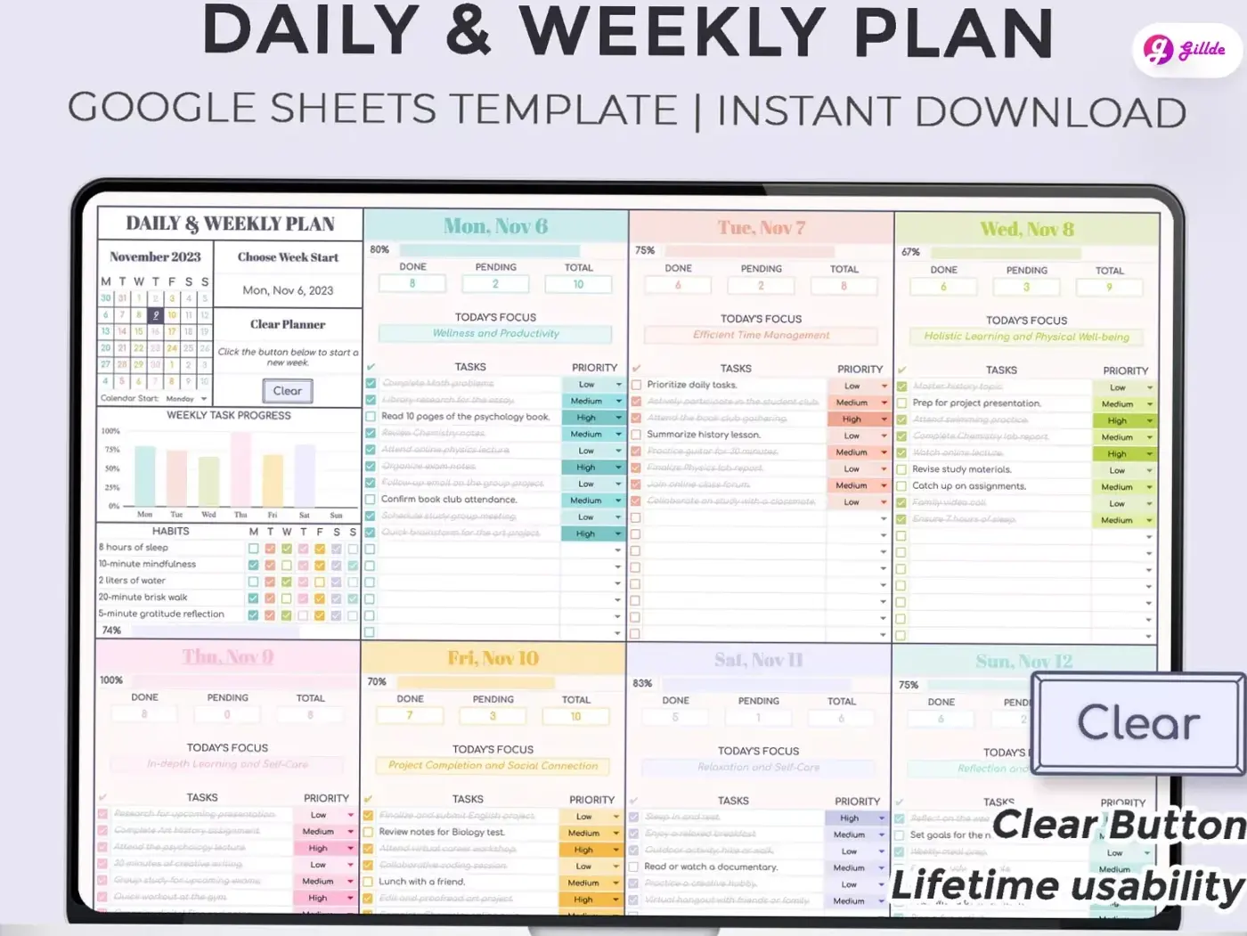 15 Google Sheets Templates for Designers & Planners — 🪄 🖌️ secret to staying productive