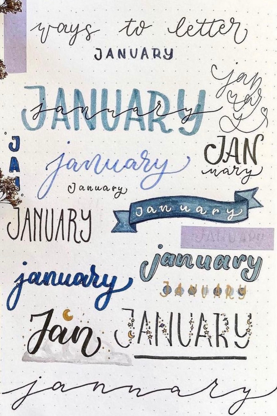 📊 📝 16 Best January Bullet Journal Headers to Copy | stay inspired all year long