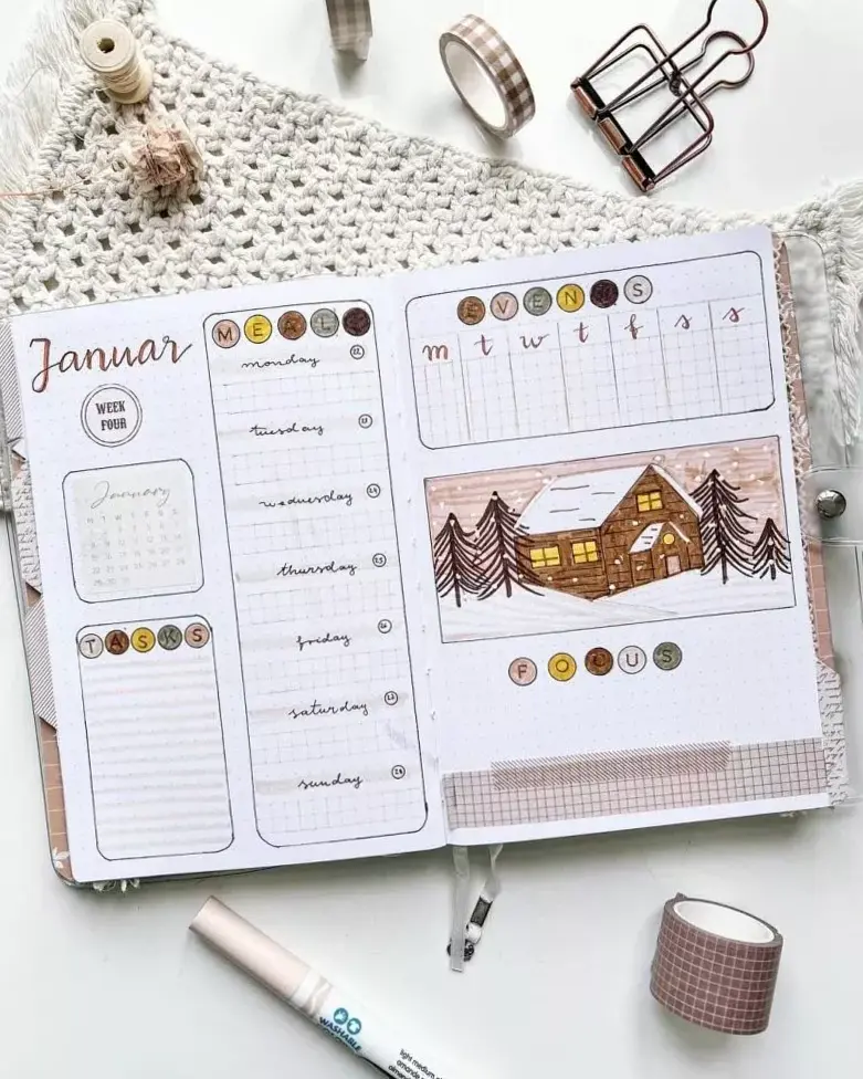 20 Creative January Bullet Journal Ideas for Digital Design & Planners — 🌸 💌 dream life manifestation