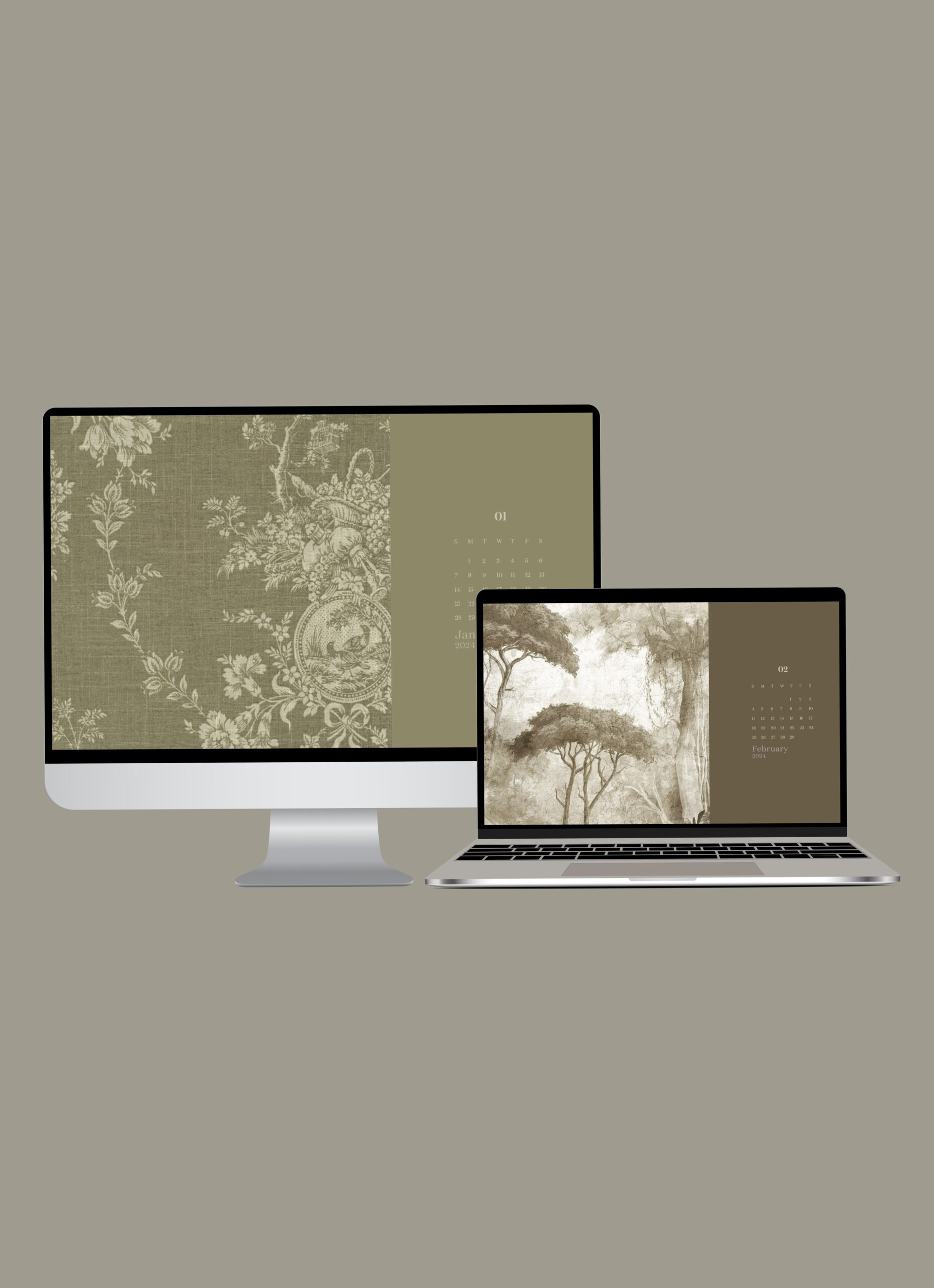 🌿 ☁️ 2024 Digital Wallpaper for Designers & Planners | dream life manifestation