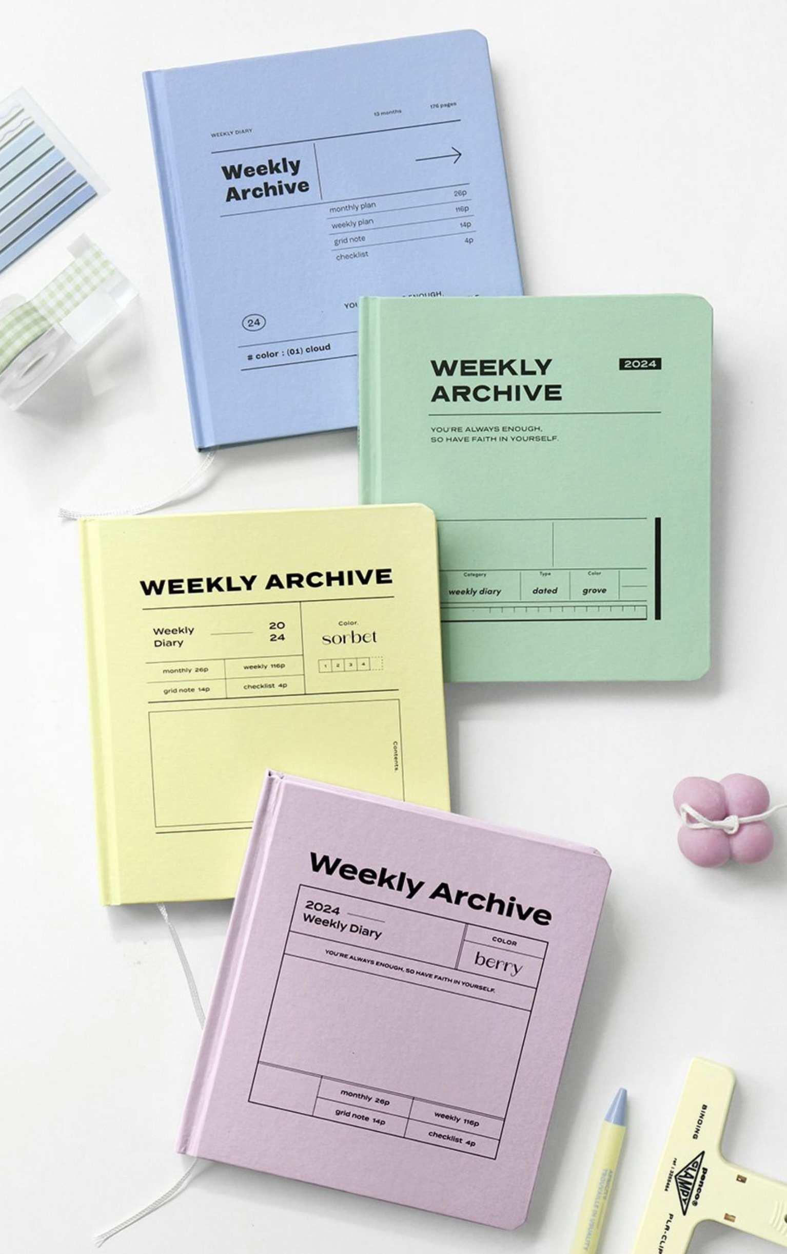 🍰 💌 2024 Weekly Archive Square Planner | Digital Design & Creative Planners | romanticize your routine
