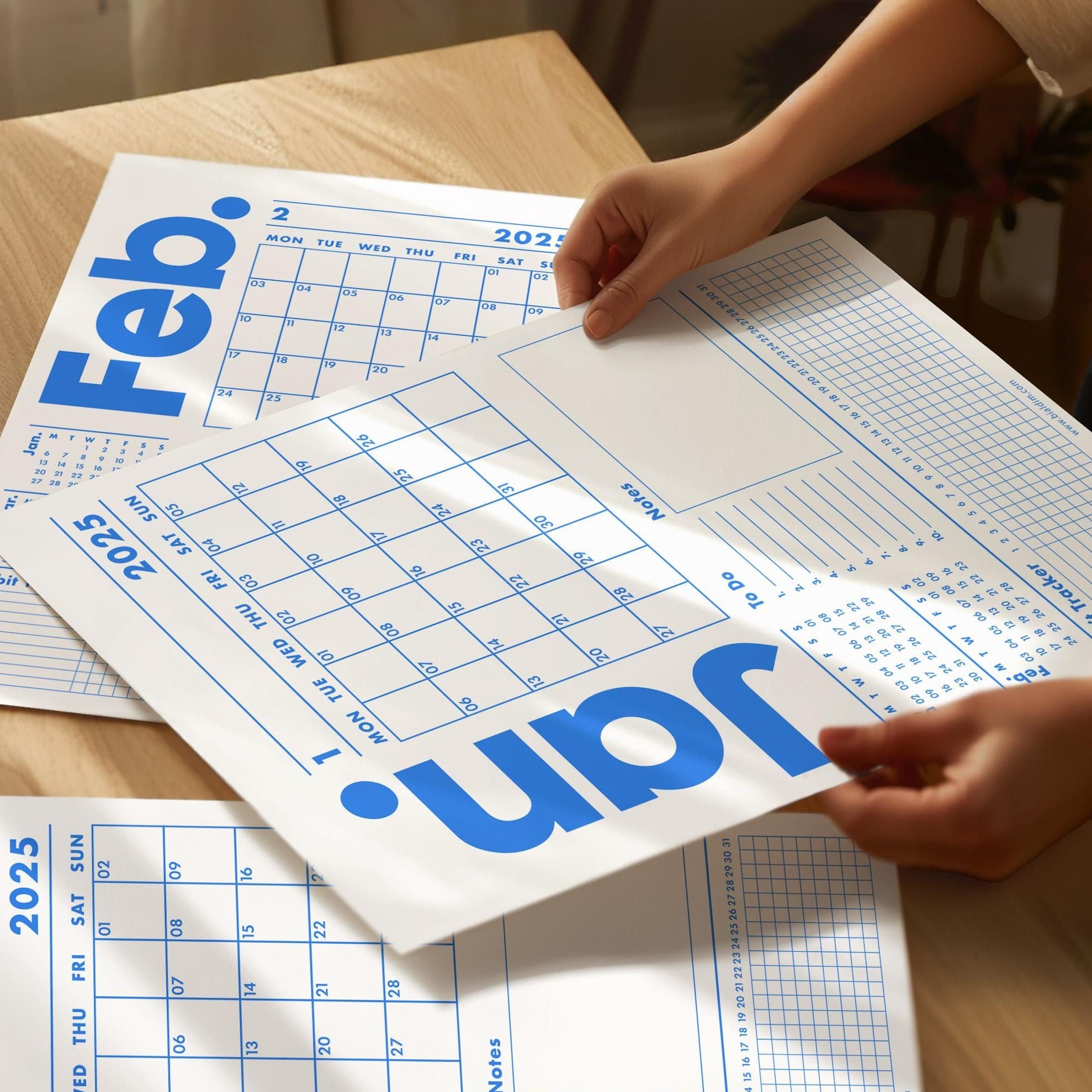 2025 Monthly Wall Calendar — Habit Tracker & To-Do List (A4/A3 Digital) — 🎀 ✨ essential planning guide