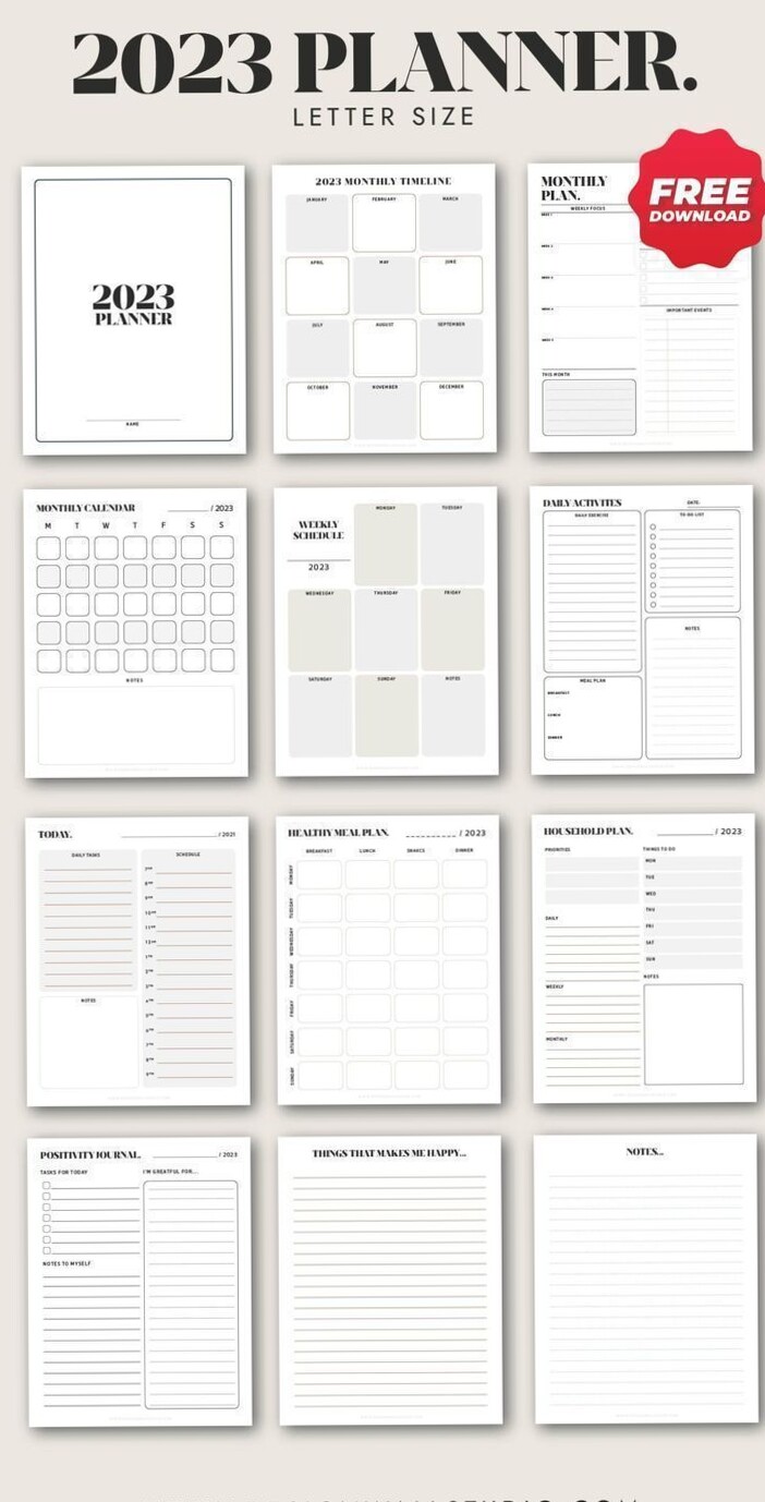 2025 Yearly Planner Templates — 12 Printable Layouts for Easy Organization — 🍰 🌸 stay inspired all year long
