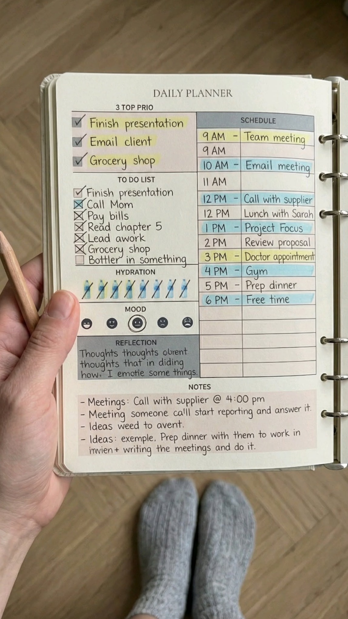☁️ 🎀 2026 ADHD Planner | Clean Layout | Printable Productivity Template | romanticize your routine