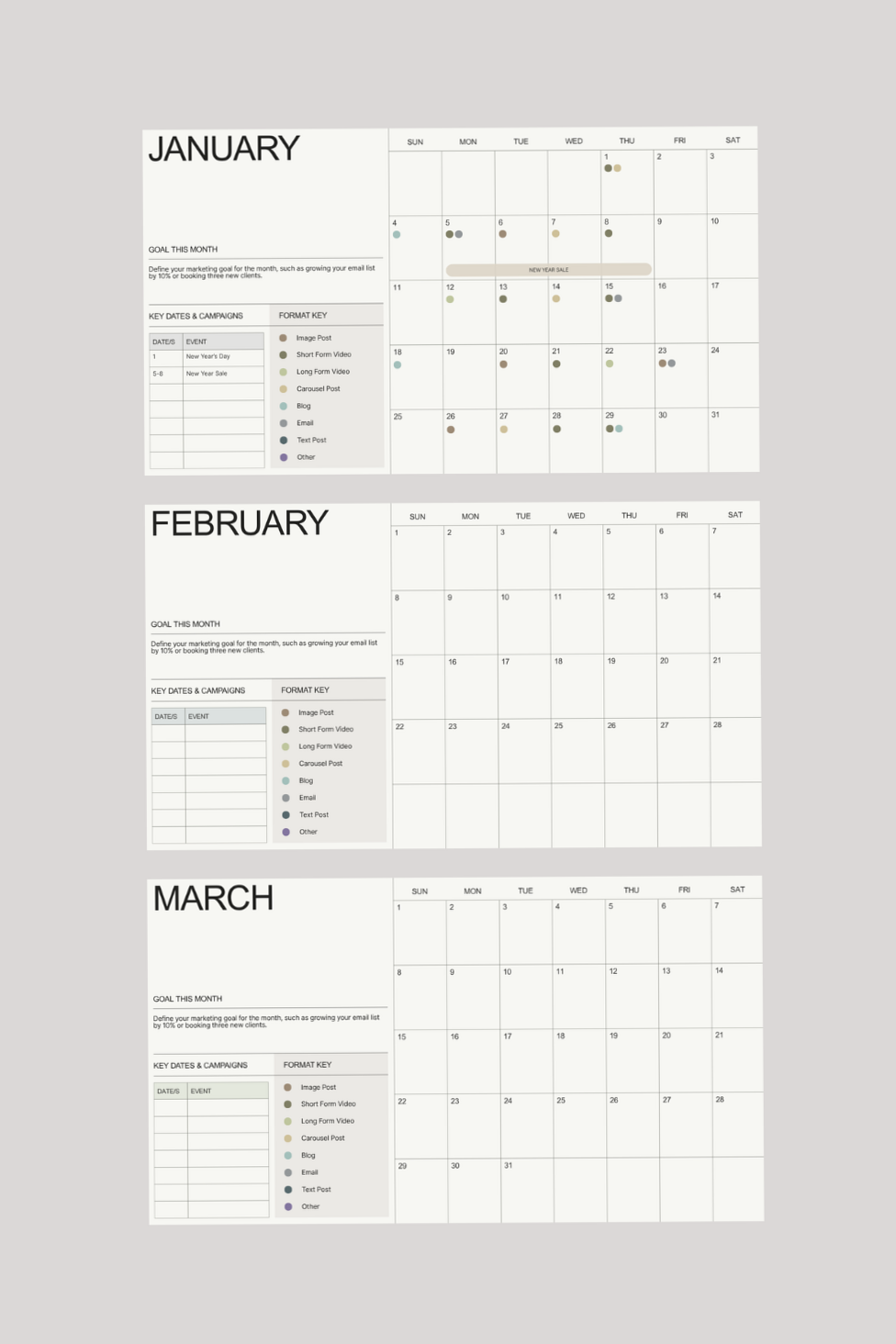 2026 Content Planner Template — Free on Canva — 🖌️ 🎨 secret to staying productive