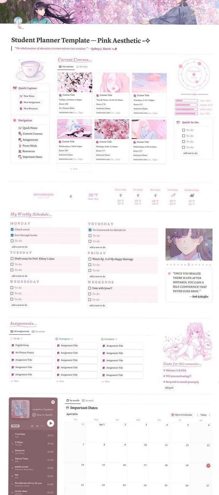 ✨ ✨ 2026 efficiency hack: Organize Your Studies: 2024 Notion Student Planner #beddesign