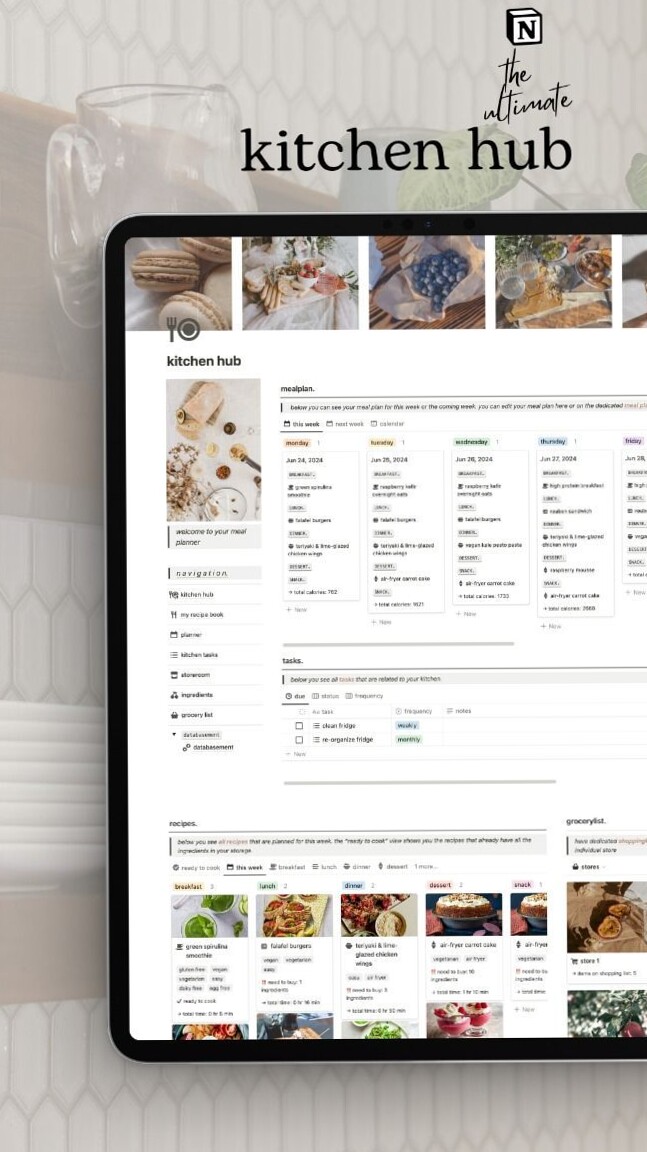 🖇️ 📝 2026 efficiency hack: Ultimate Meal Planner Notion Template with Grocery List & Recipe Book