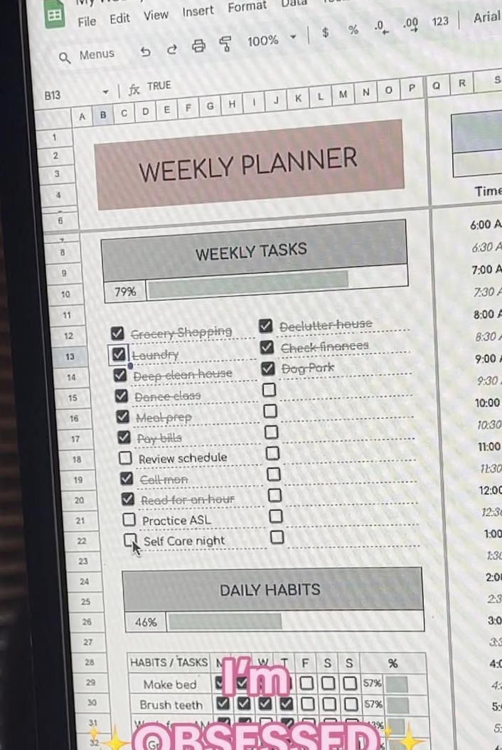 2026 Google Sheets Weekly Planner Template — Download Now — 🌿 🎀 secret to staying productive