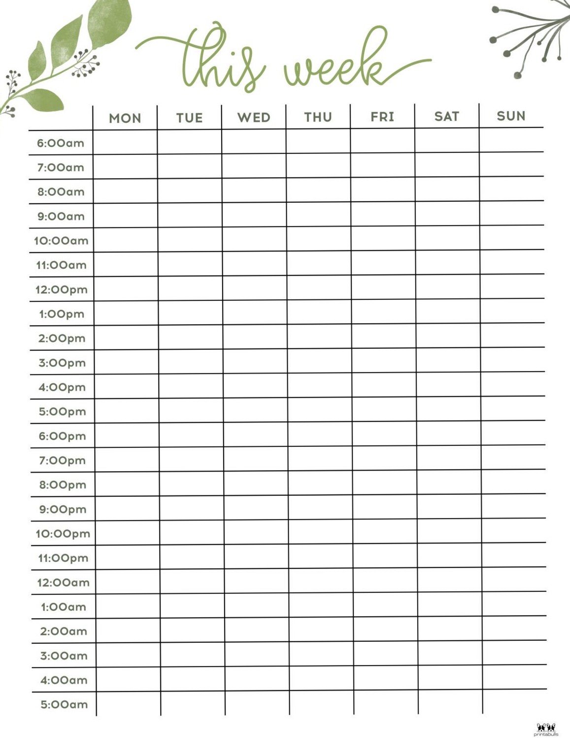 📝 📝 25 Free Hourly Planner Printables | Printabulls | secret to staying productive