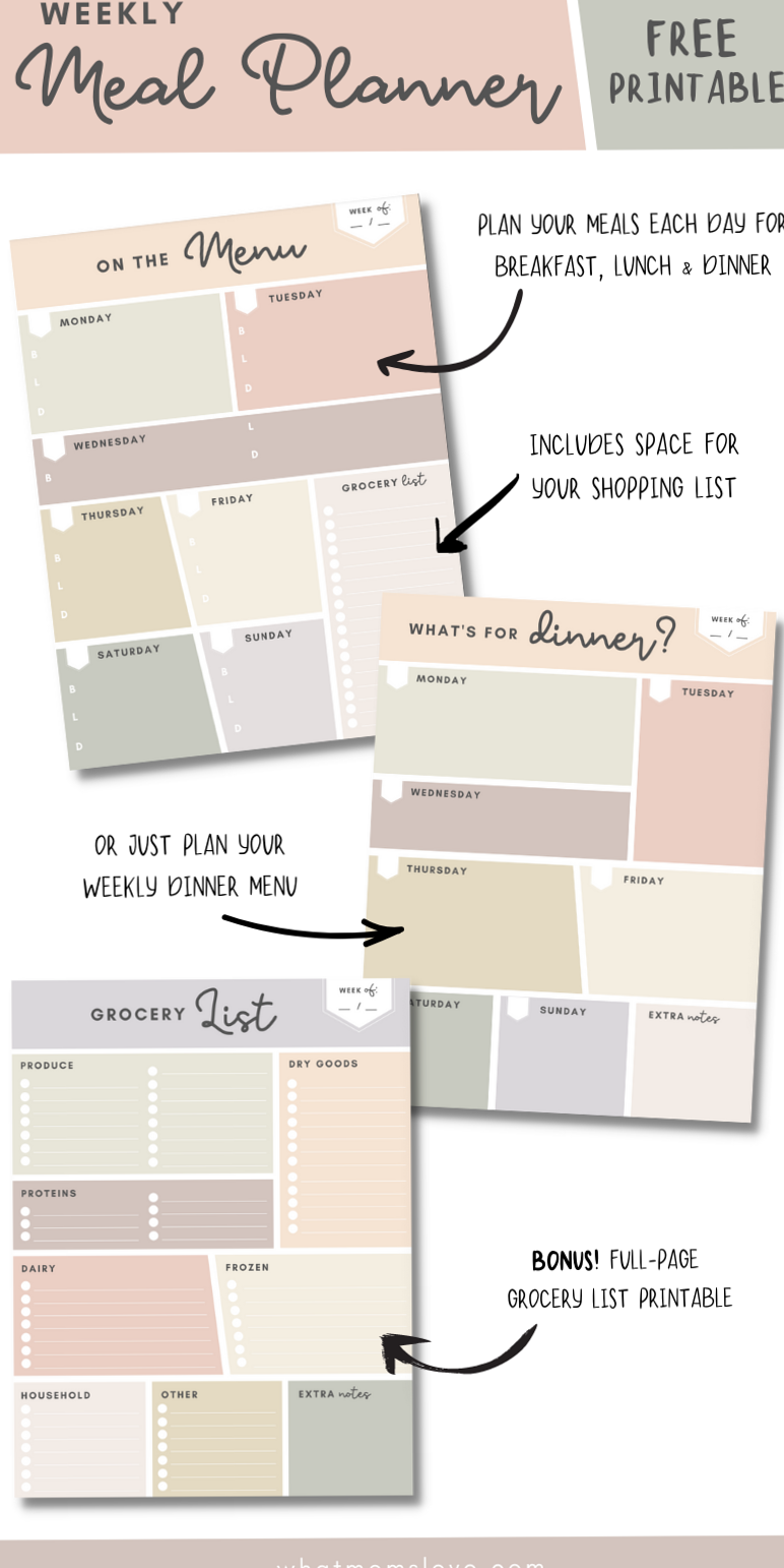 25 Meal Planning Tips + Free Printable Template — 📌 📌 secret to staying productive