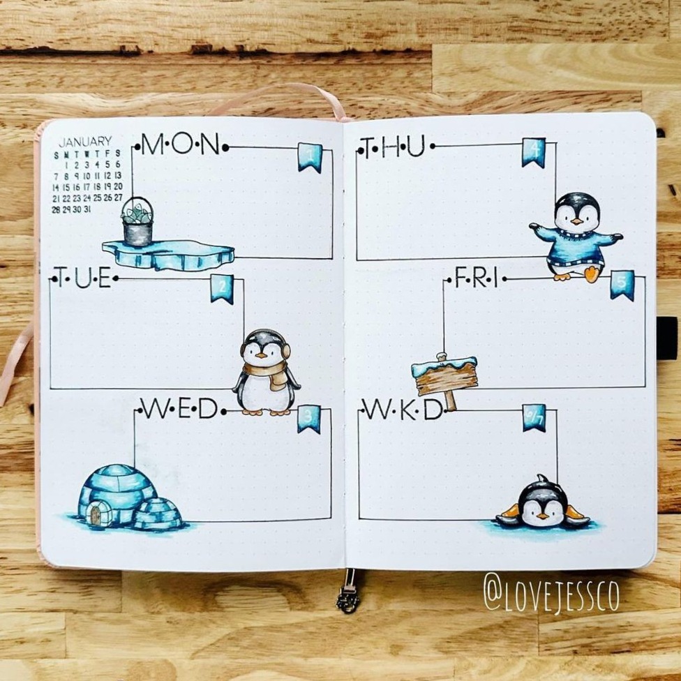 📅 📊 25 Winter Bullet Journal Themes for Creative Planners | secret to staying productive