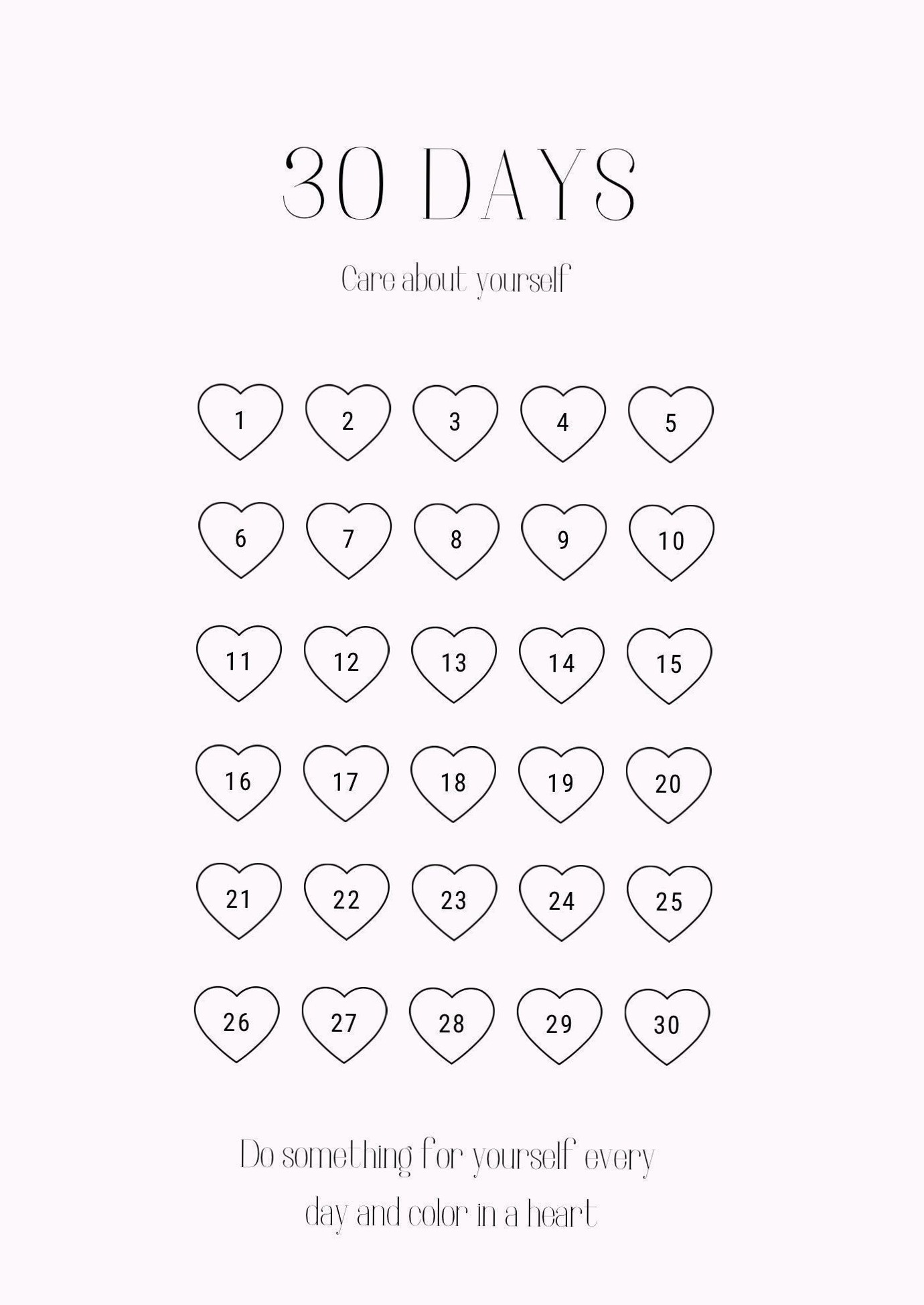 📌 📅 30-Day Heart Health Tracker for February | no-stress tracker