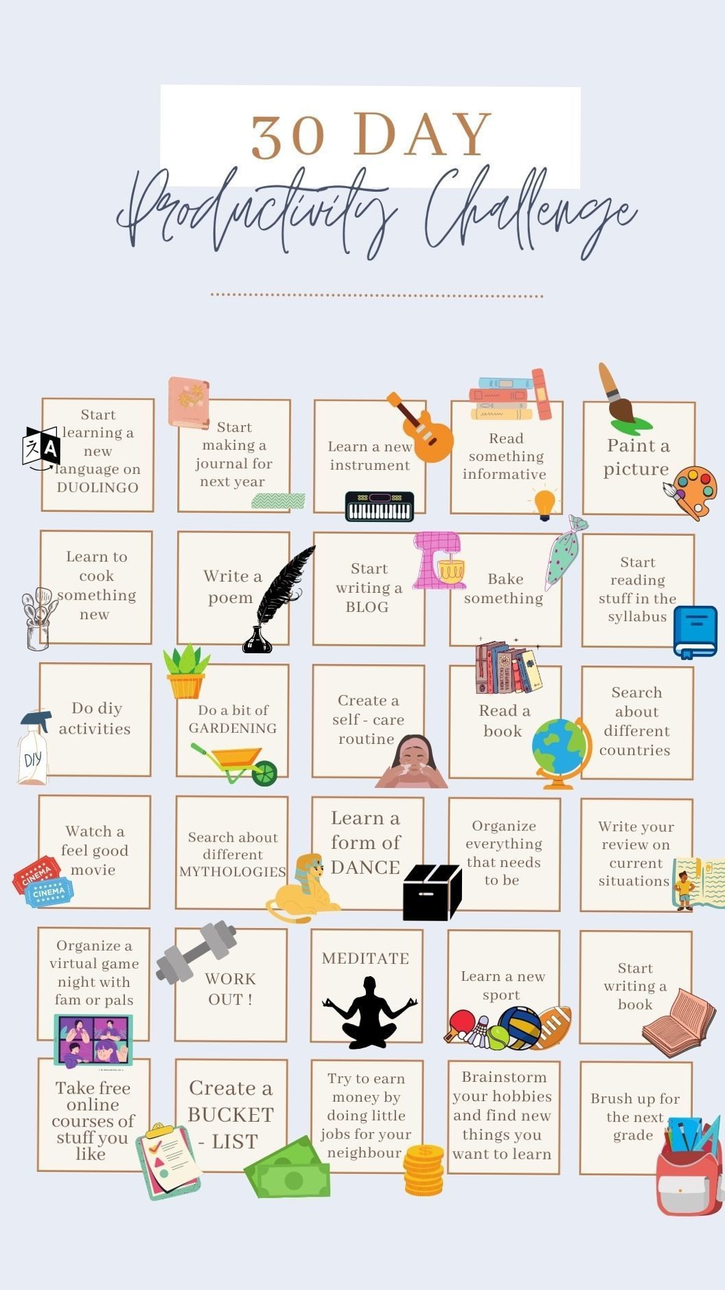 ✨ ☁️ 30-Day Productivity Challenge for Creative Success | secret to staying productive