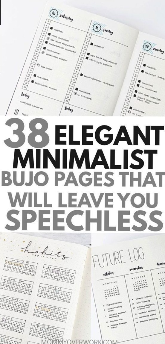 🕯️ 🕯️ 38 Minimalist Bullet Journal Ideas for Digital Design & Planners | romanticize your routine
