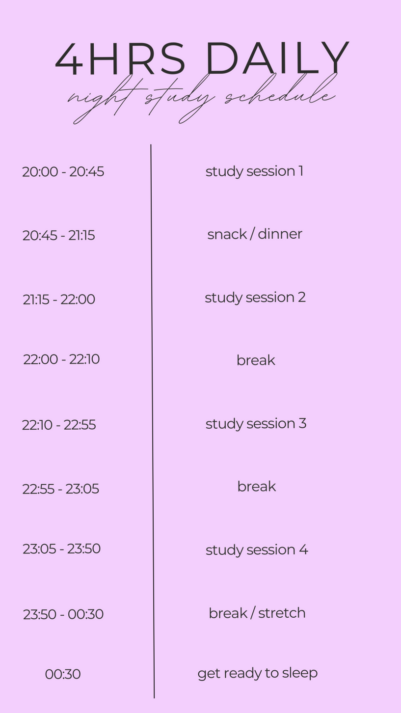 🍰 👰 4-Hour Study Schedule for Digital Design & Creativity | dream life manifestation