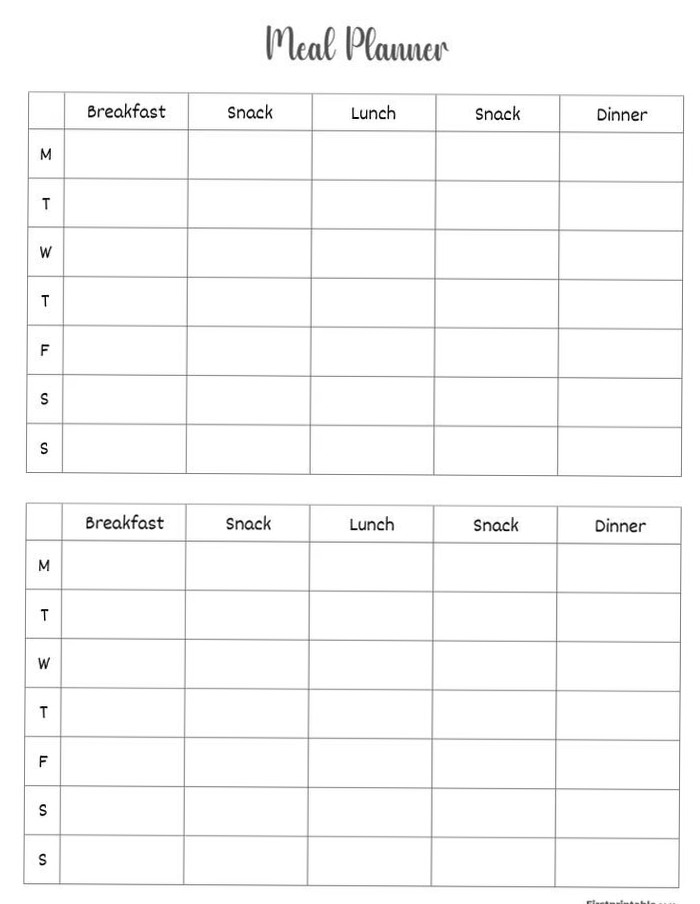 45+ Free Meal Planner PDFs | Firstprintable — 🪄 💎 secret to staying productive